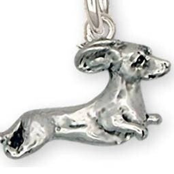 Dachshund Charm Sterling Silver Handmade Dog Jewelry Da13-C