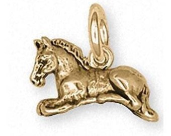 Hästsmycken Hästberlocksmycken 14k guld Handgjord hästberlock EQ10-CG