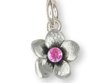 Cherry Blossom Charm Jewelry Sterling Silver Handmade Flower Charm CBB-SC