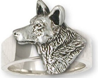 Australian Cattle Dog Ring Jewelry Sterling Silver Handmade Dog Ring ACD3-R