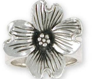 Dogwood-smycken Dogwood-smycken Sterling Silver Dogwood-ring Handgjorda blomstersmycken DGW1-R