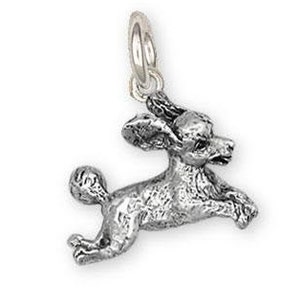 Poodle Jewelry Sterling Silver Handmade Poodle Charm  PD232X-C