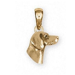 Weimaraner Jewelry Weimaraner Pendant Jewelry 14k Gold Handmade Dog Pendant WM3H-PG