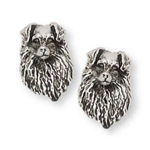 Australian Shepherd Jewelry Australian Shepherd Earrings Jewelry Sterling Silver Handmade Dog Earrings AU8D-E