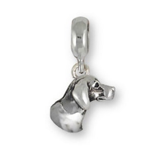 May include: Silver charm featuring a beagle dog head, ideal for adding a touch of canine charm to your jewellery.