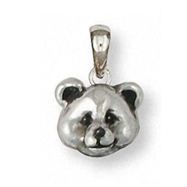 Panda Bear Jewelry Sterling Silver Handmade Panda Bear Pendant  TB12H-P