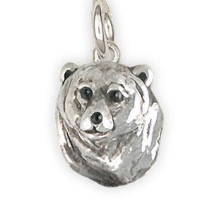 Polar Bear Jewelry Polar Bear Charm Jewelry Sterling Silver Handmade Polar Bear Charm PBR2H-C