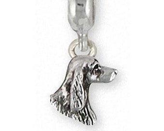 rish Setter Charm Slide Sterling Silver Dog Breed Charm for Slide Bracelet, Irish Setter Jewelry Gift for Dog Lovers IS4H-PNS