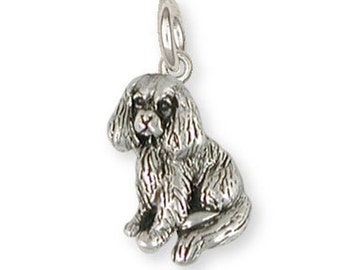 Cavalier Jewelry Cavalier King Charles Spaniel Charm Jewelry Sterling Silver Handmade Dog Charm CV12-C