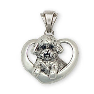 Colgante de bichón frisé en plata de ley BF5-P