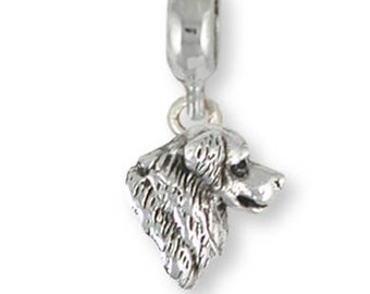 Colgante deslizante de perro de montaña bernés, dije de pulsera de plata esterlina con forma de perro bernés, joyería BMD hecha a mano BMD1-S