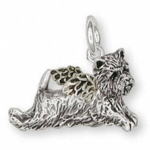 Cairn Terrier Jewelry Cairn Terrier Angel Charm Jewelry Sterling Silver Handmade Dog Charm CNWT11-AC