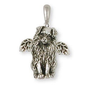 Australian Shepherd Angel Jewelry Australian Shepherd Angel Pendant Jewelry Sterling Silver Handmade Dog Pendant AU8-AP