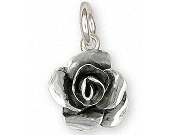 Rose Jewelry Rose Charm Jewelry Sterling Silver Handmade Flower Charm RS4-C