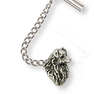 Australian Shepherd Jewelry Australian Shepherd Tie Tack Jewelry Sterling Silver Handmade Dog Tie Tack AU13-TT