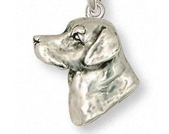 Labrador Retriever Charm Jewelry Sterling Silver Handmade Dog Charm LB6H-C