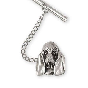 Basset Hound Jewelry Basset Hound Tie Tack Jewelry Plata de ley hecha a mano perro Tie Tack BAS6-TT