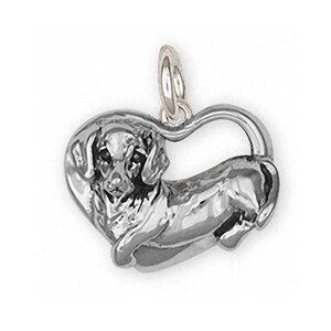 Dachshund Jewelry Sterling Silver Dachshund Charm Jewelry Handmade Dog Jewelry DA1-C