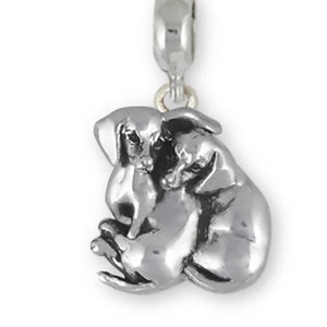 Dachshund Jewelry Dachshund Charm Slide Jewelry Sterling Silver Handmade Dog Charm Slide Fits Pandora® Bracelet DA38-PNS