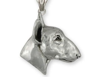 Bull Terrier-hanger sterlingzilveren handgemaakte Bull Terrier-hanger BU62X-P