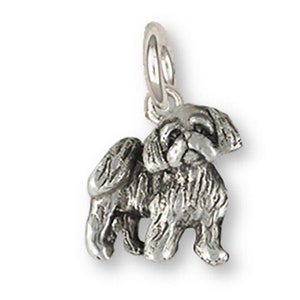 Shih Tzu Jewelry Shih Tzu Charm Handmade Sterling Silver Dog Jewelry SZ27-C