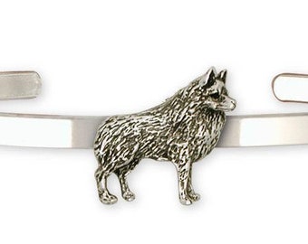 Schipperke Jewelry Sterling Silver Schipperke Bracelet Handmade Dog Jewelry SK-HB