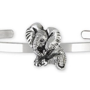 Elephant Jewelry Sterling Silver Elephant Bracelet Handmade Wildlife Jewelry EL4-CB