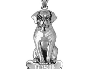Labrador Retriever Pendant Sterling Silver, Handmade Lab Dog Necklace Pendant, Detailed Labrador Jewelry, Labrador Retriever Gift L6-NP