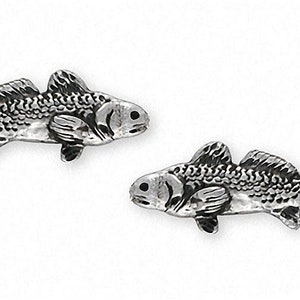 Redfish Cufflinks Jewelry Sterling Silver Handmade Redfish Cufflinks RF1-2CL