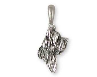 Briard Pendant Jewelry Sterling Silver Handmade Dog Pendant BRD1H-P