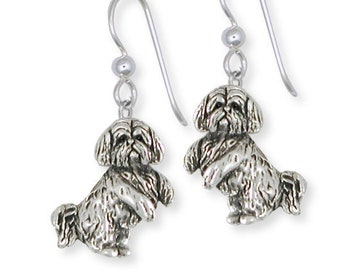 Silver Shih Tzu Earrings Jewelry  SZ20-E