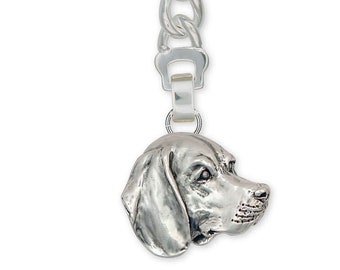 Beagle Jewelry Beagle Key Ring Jewelry Sterling Silver Handmade Dog Key Ring BG12-KRE