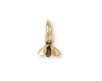 14 Bee charms silver tone A633