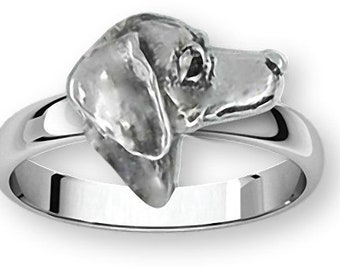 Dackel Ring Schmuck Silber 925 Hund für Lebensfreude Treue und Anhänglichkeit
