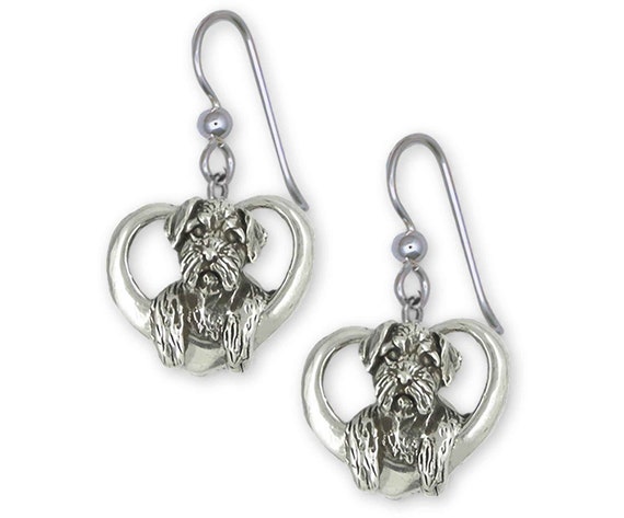 Border Terrier Earrings in Sterling Silver