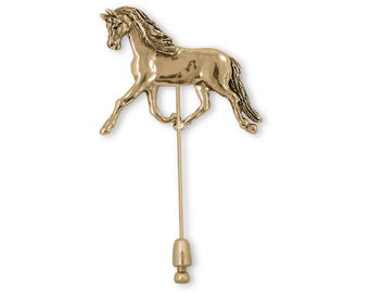 Arabisch paard brochespeld 14k goud vermeil handgemaakte Arabische paardensieraden EQ18-STPVM