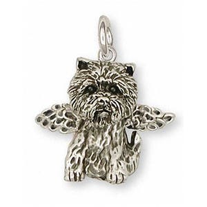 Cairn Terrier Jewelry Cairn Terrier Angel Charm Jewelry Sterling Silver Handmade Dog Charm CNWT15-AC