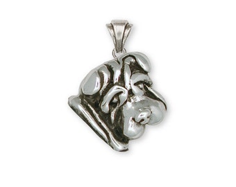 Shar Pei Jewelry Shar Pei Pendant Jewelry Sterling Silver Handmade Dog Pendant CH35-P