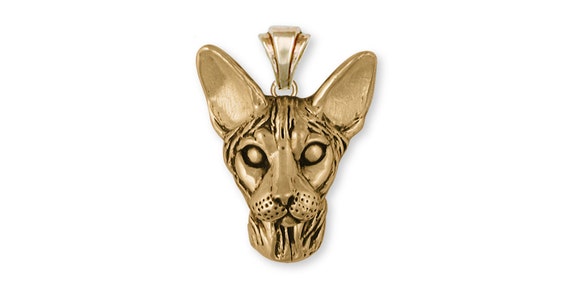 Sphynx Cat Jewelry Sphynx Cat Pendant Jewelry Gold Vermeil Handmade Cat Pendant SX5 PVM Etsy UK