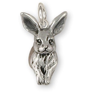 Rabbit Jewelry Sterling Silver Handmade Bunny Rabbit Charm  RA7-C