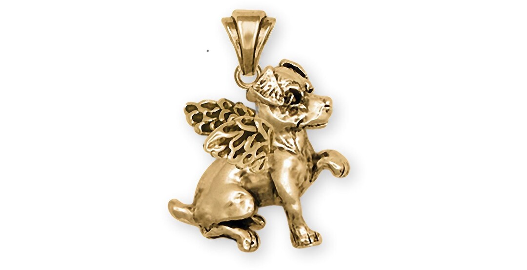 Jack Russell Angel Jewelry 14k Gold Handmade Jack Russell Terrier