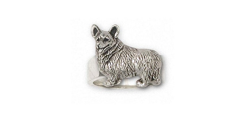 Corgi Jewelry Corgi Ring Jewelry Sterling Silver Handmade Dog Ring CG7-R