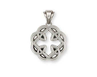 Celtic Knot Father And Daughter Cross Pendant Jewelry Handmade Sterling Silver  MFC2-P