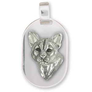 Cougar Jewelry Sterling Silver Handmade Mountain Lion Pendant COU3H-DT