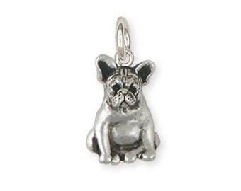 French Bulldog Jewelry Sterling Silver French Bulldog Frenchie Charm Jewelry  FR19-C