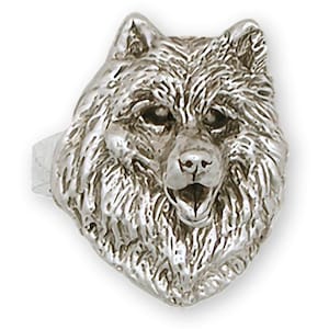 Samoyed Jewelry Sterling Silver Handmade Samoyed Ring  SM7-R