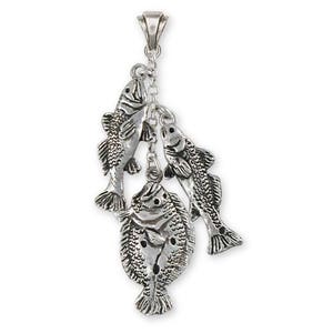 Grand Slam Fisch Anhänger Schmuck Sterling Silber Handmade Voll Stringer Anhänger FRIS-P