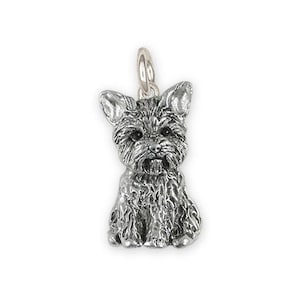 Yorkie Jewelry Sterling Silver Handmade Yorkshire Terrier Charm YK381X-C