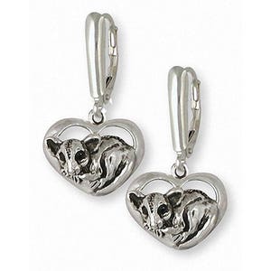 Sugar Glider Jewelry Sterling Silver Sugar Glider Earrings Handmade Sugar Glider Jewelry SG1-E