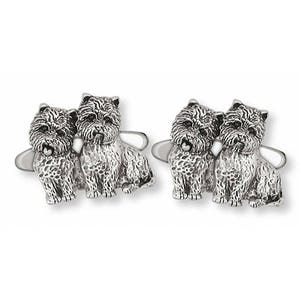 Gioielli Westie Ciondolo Westie Gioielli Westie Gemelli Westie Gioielli Argento Sterling Gemelli West Highland White Terrier fatti a mano WT6-CL